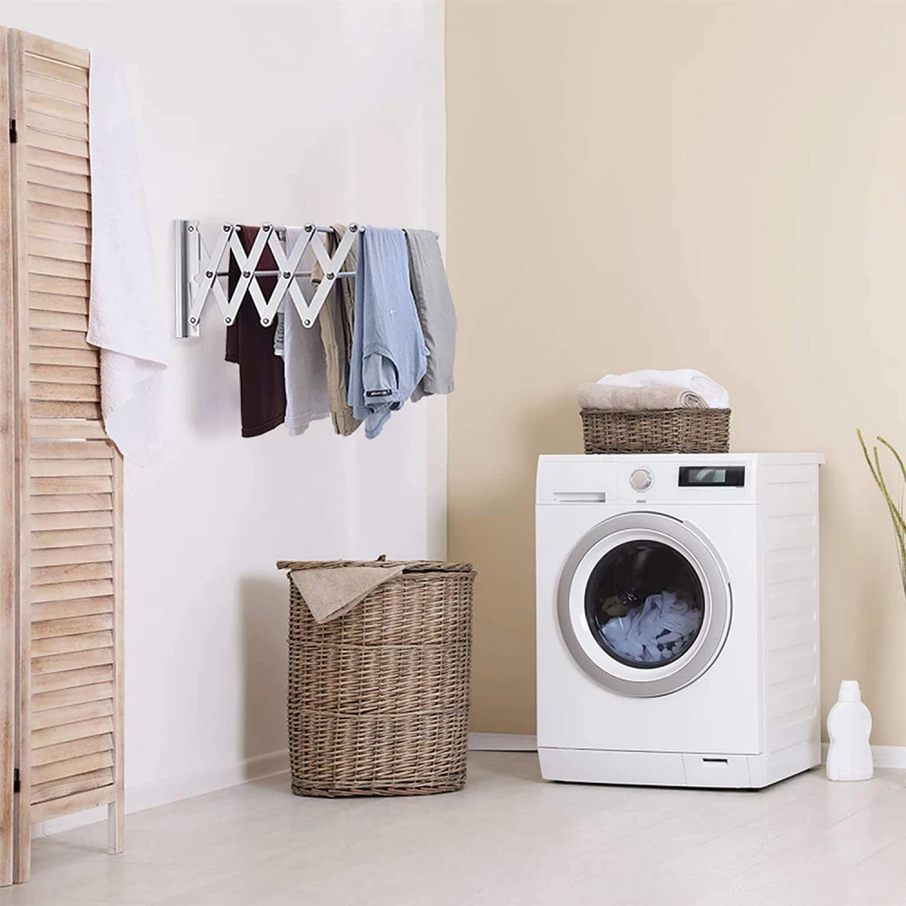 Palomino 7 Rod - Rust-Free Stainless Steel Wall Mount Clothes Drying Stand/Cloth Dryer Racks/Towel Bar Dry Foldable Laundry Rack for Bathroom/Balcony/Indoor/Outdoor/Home/Office/Flat (30 inches)