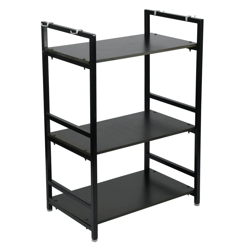 PALOMINO 3 Layer Microwave Rack/Kitchen Rack/Storage Shelf for Home, Office, Printer Desk Containers Kitchen Rack (Brown)(Iron)