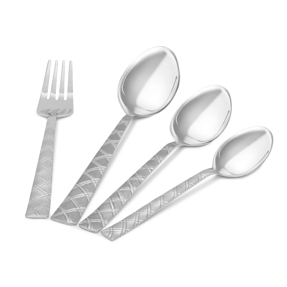 Homify Stainless Steel Spoon Stand Rack Steel Cutlery Set Stainless Steel Cutlery Set (Pack of 25)