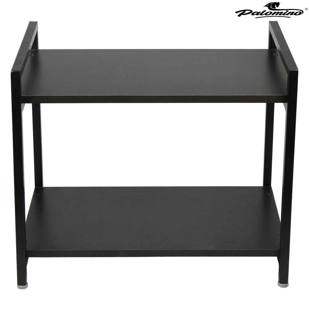 Palomino Iron 2 Tier Microwave Rack | Kitchen Storage Shelf | Microwave, Oven, Seasoning Dish Rack | Kitchen Organizer,Brown