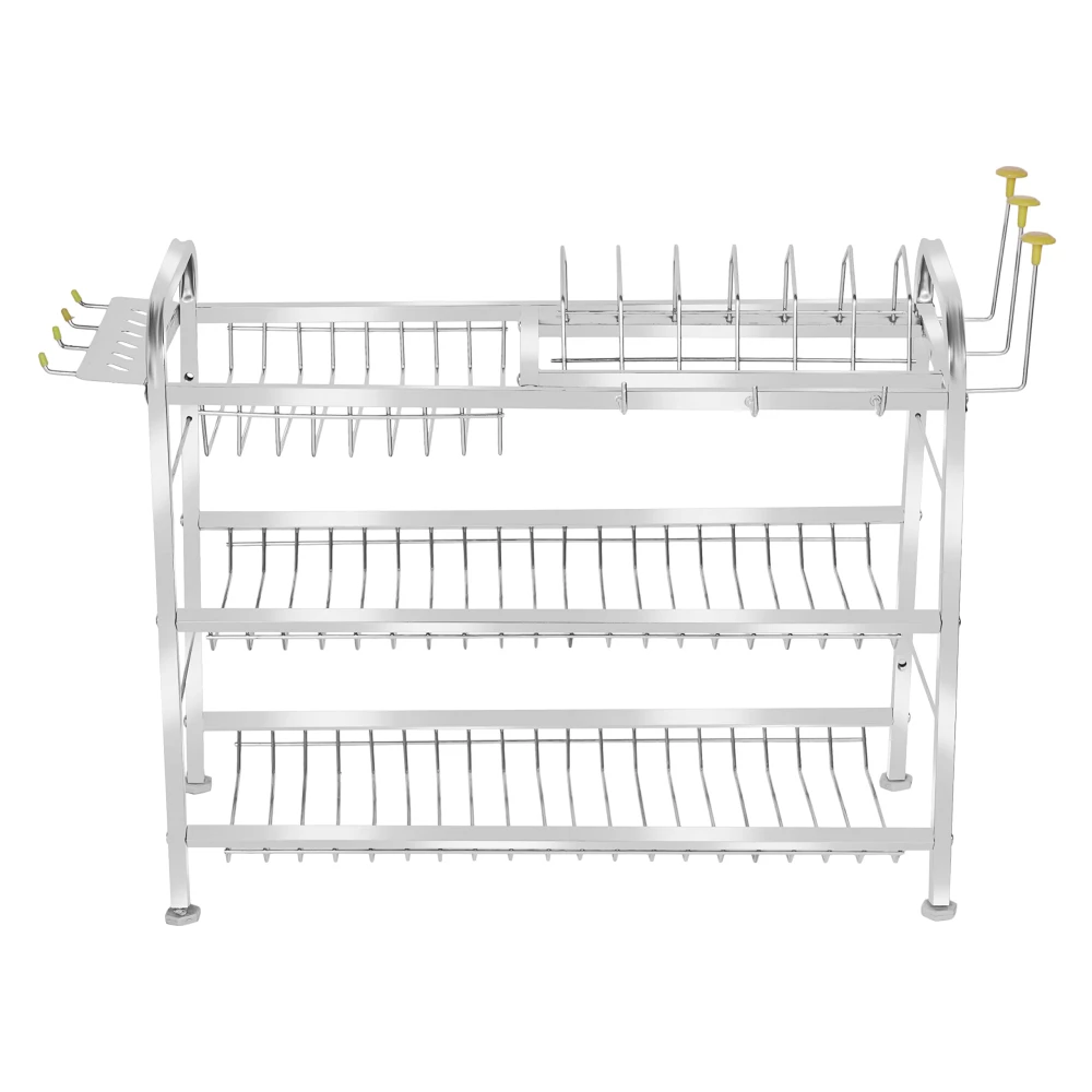 Palomino OPAL 18x21 inch Wall Mount Kitchen Utensils Dish Rack | Stainless Steel Utensil Rack/Stand | Dish Stand/Holder | Kitchen Organizer | Utensils Rack with Plate & Cutlery Stand