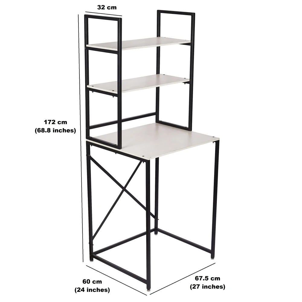 HOMIFY Washing Machine 3 Shelf Rack Stand for Storage Organizer in Bathroom and Washing Area/ Multipurpose Space Saving Standing Shelf for Bathroom Toilet/ Washing Machine Shelf Stand (Brown-White)