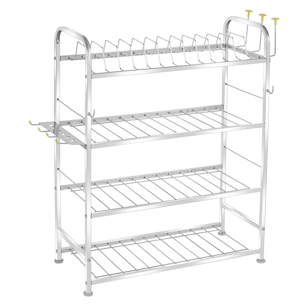 Palomino Wall Mount Kitchen Utensils Dish Rack | Stainless Steel Utensil Stand | Kitchen Organizer With Plate & Cutlery Holder (31 x 21)