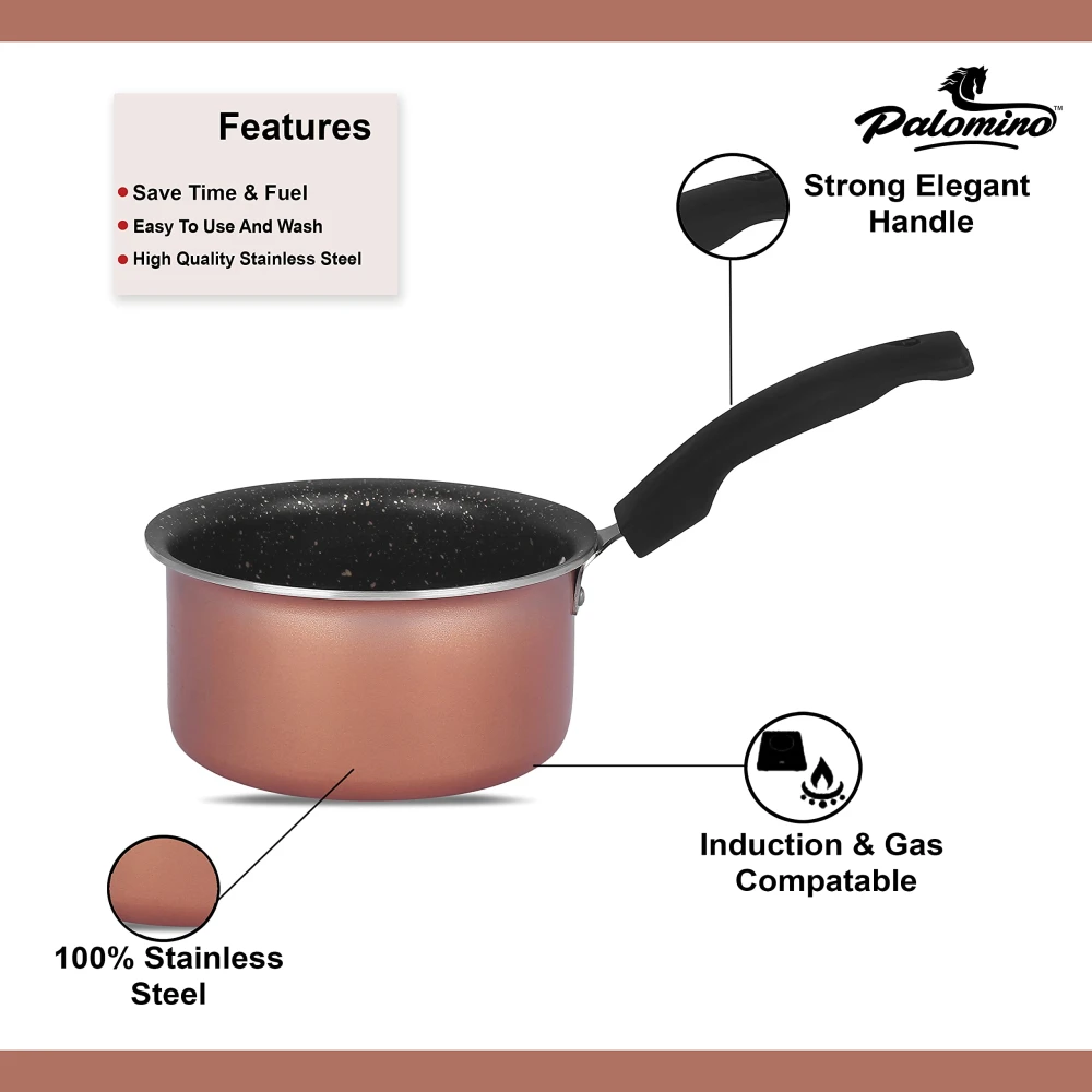 Palomino Non-Stick Aluminium Cookware Set (Non-Induction Base)