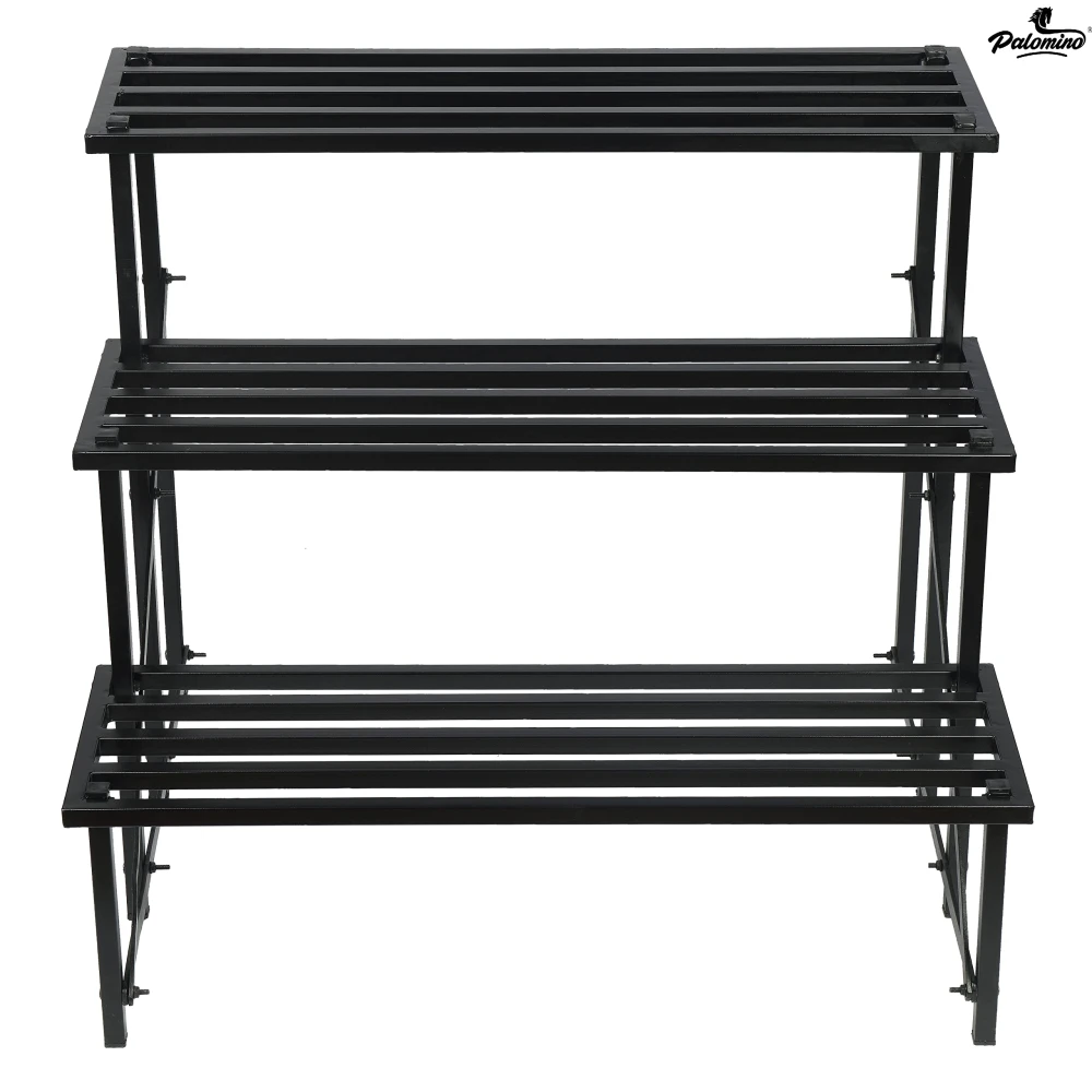 Palomino Indoor/Outdoor Flower Pot Stand Plant Stand Gamla Stand Pot Stand for Home 900MM Plant Container Set 3 Step (Metal)