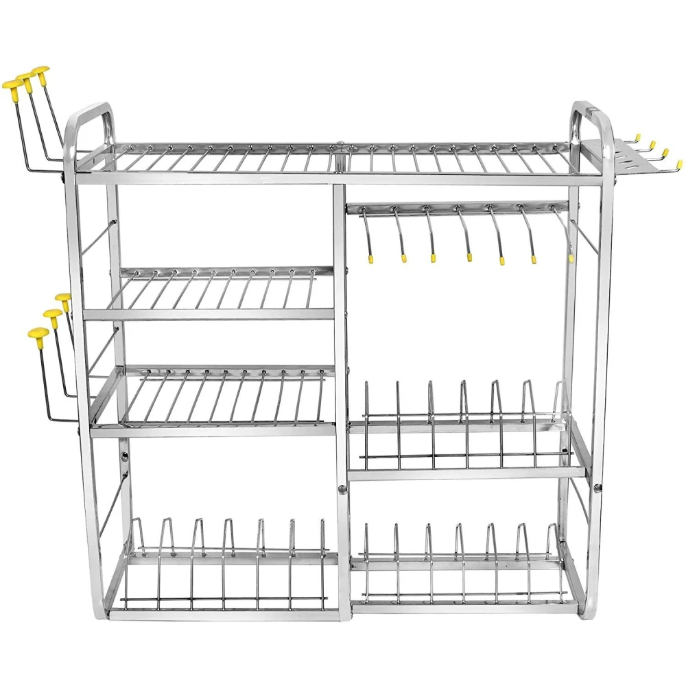 Palomino 24 Inch 5 Layer Wall Mount Kitchen Dish Rack Plate Cutlery Stand | Utensils Rack | Modern Storage Rack | Dish Rack (24 * 24 INCH)