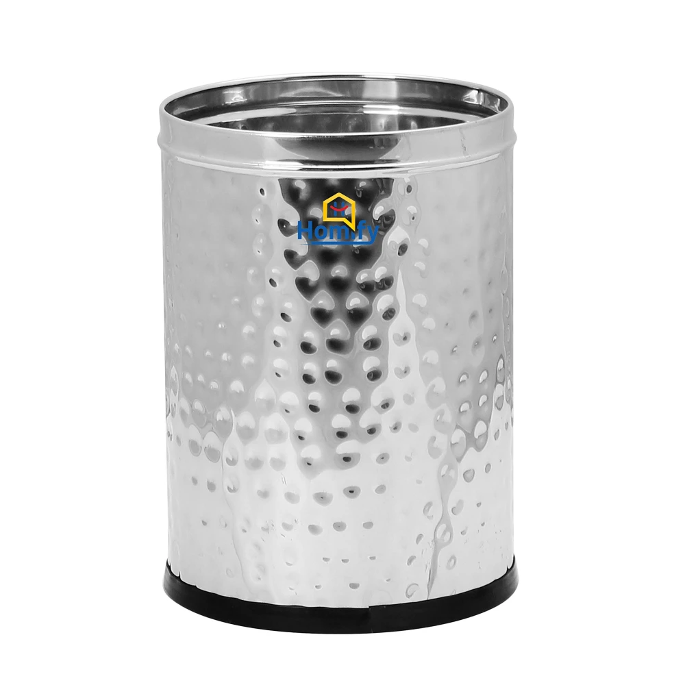 Palomino Stainless Steel Plain Dustbin/Waste bin/Trash Bin/Garbage Steel Dustbin - 11 litre