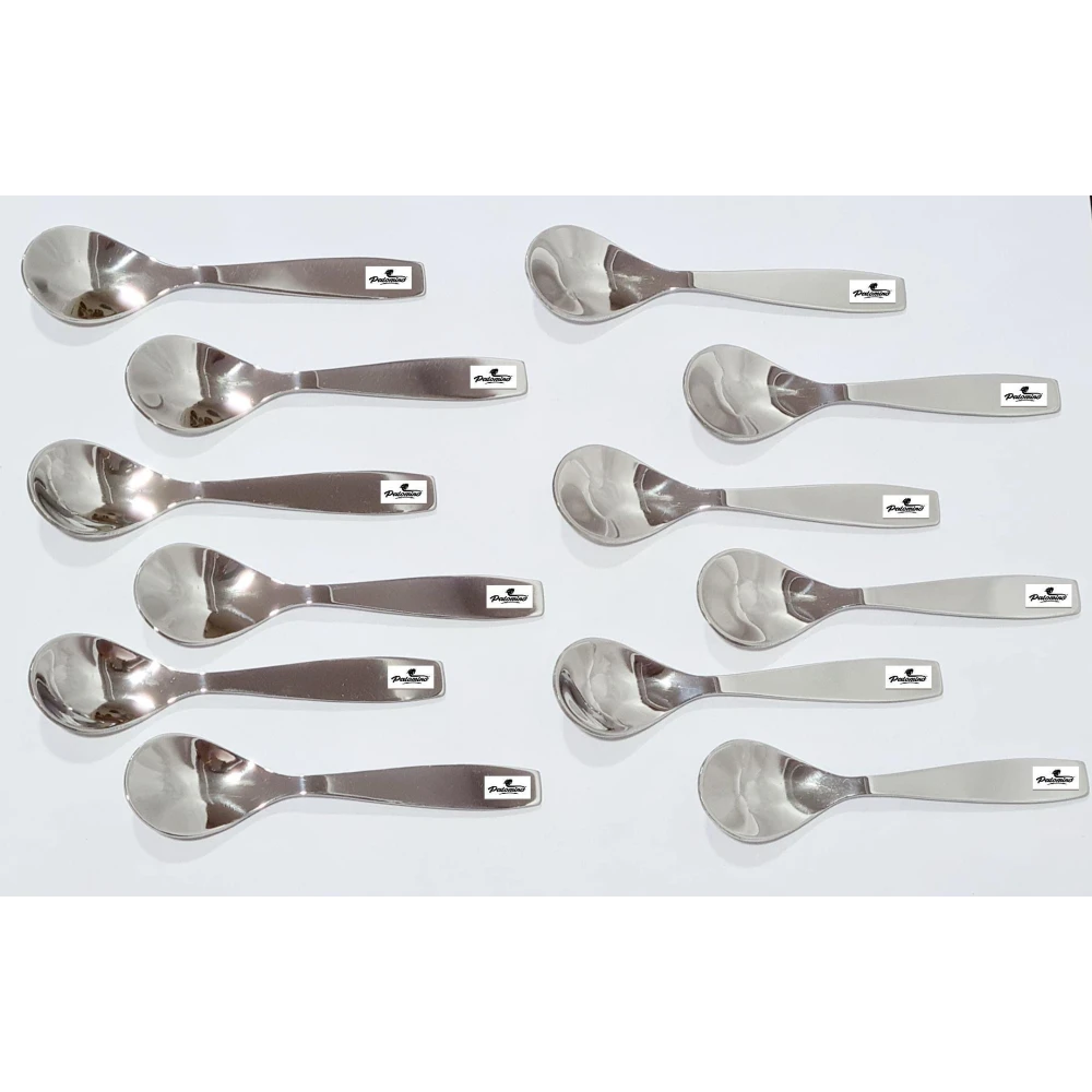 Palomino Masala Spoons Stainless Steel 12 Pieces Masala Spoons Set for Home Kitchen Steel Tea Spoon Set Stainless Steel Table Spoon Set - Pack of 12