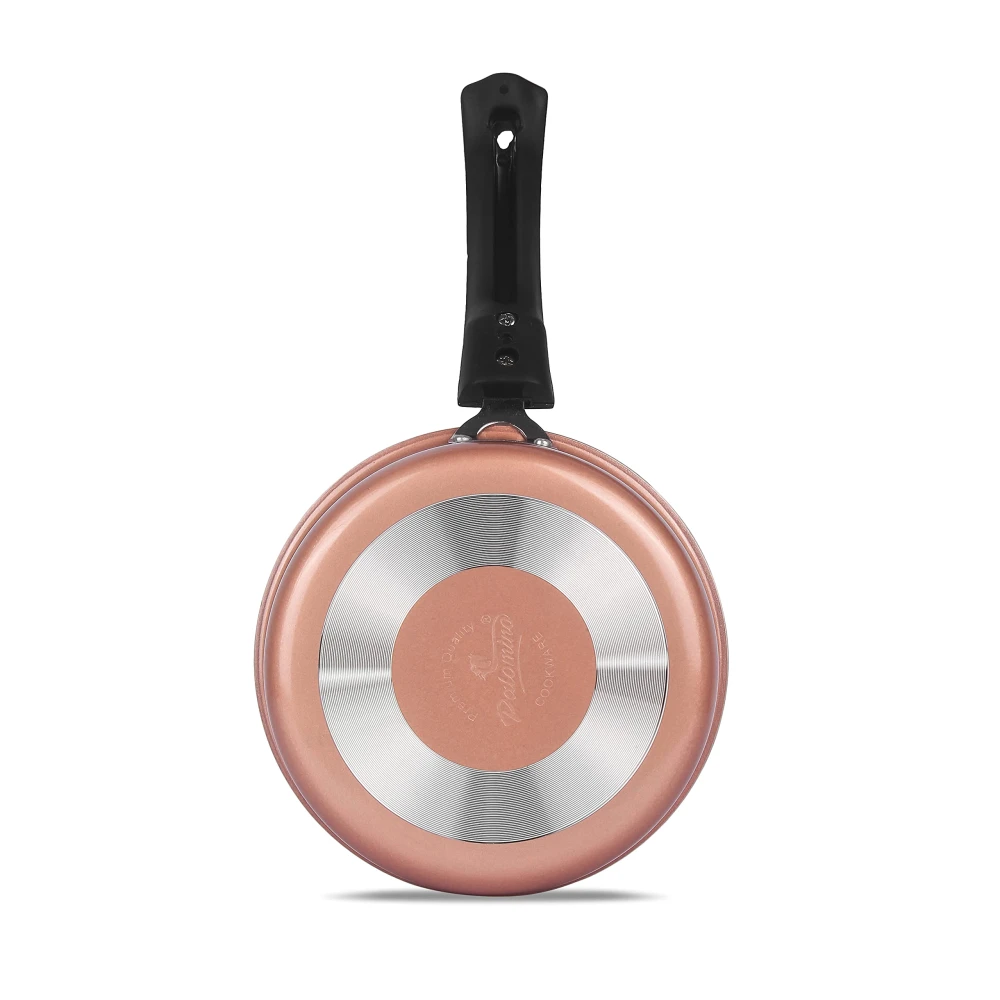 Palomino Aluminium Sauce Pan | Heavy Duty Non-Stick Sauce Pan | Cookware with Bakelite Handle (16CM (Non IB), Copper)