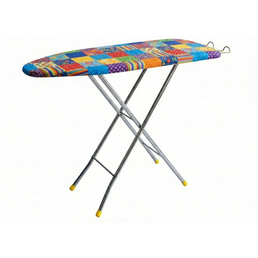 PALOMINO Deluxe Ironing Board for Home: Sturdy, Multi-Function Design with Vibrant Cover & Built-in Iron Holder - Perfect for Indian Households (Multi-Color)