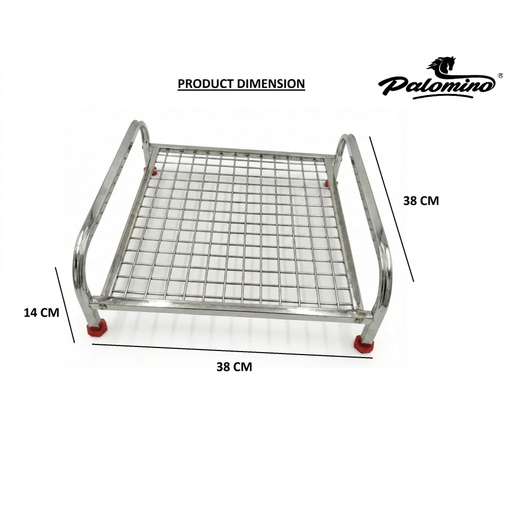 Palomino Heavy-Duty Stainless Steel Shelf | Countertop Storage Organizer for Induction Cooktop, Office Supplies, & Toiletries Organizer