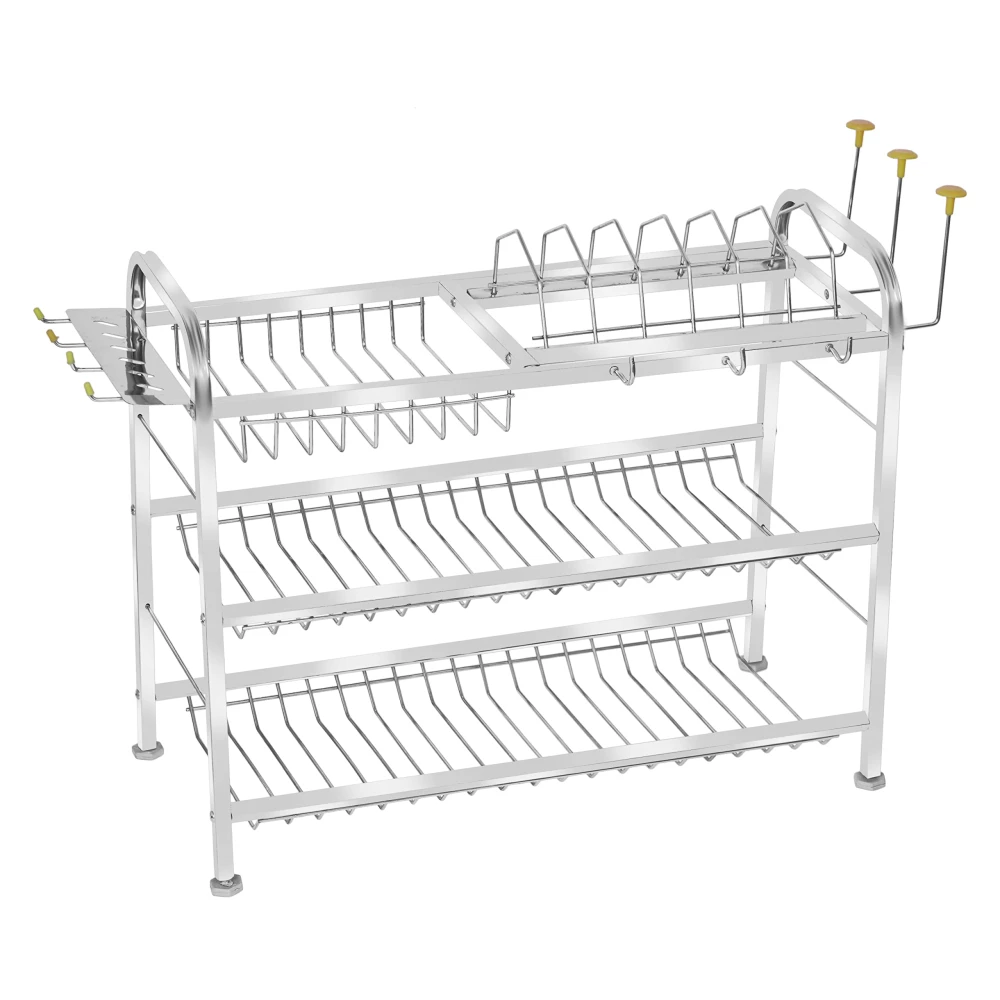 Palomino OPAL 18x21 inch Wall Mount Kitchen Utensils Dish Rack | Stainless Steel Utensil Rack/Stand | Dish Stand/Holder | Kitchen Organizer | Utensils Rack with Plate & Cutlery Stand