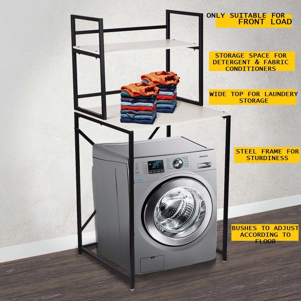Palomino Washing Machine 2 Shelf Rack Stand for Storage Organizer in Bathroom and Washing Area/Multipurpose Space Saving Standing Shelf for Bathroom Toilet
