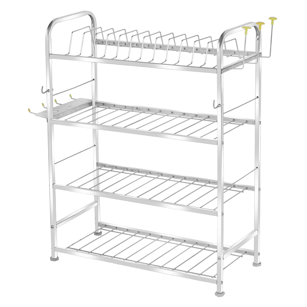 Palomino Wall Mount Kitchen Utensils Dish Rack | Stainless Steel Utensil Stand | Kitchen Organizer With Plate & Cutlery Holder (31 x 21)