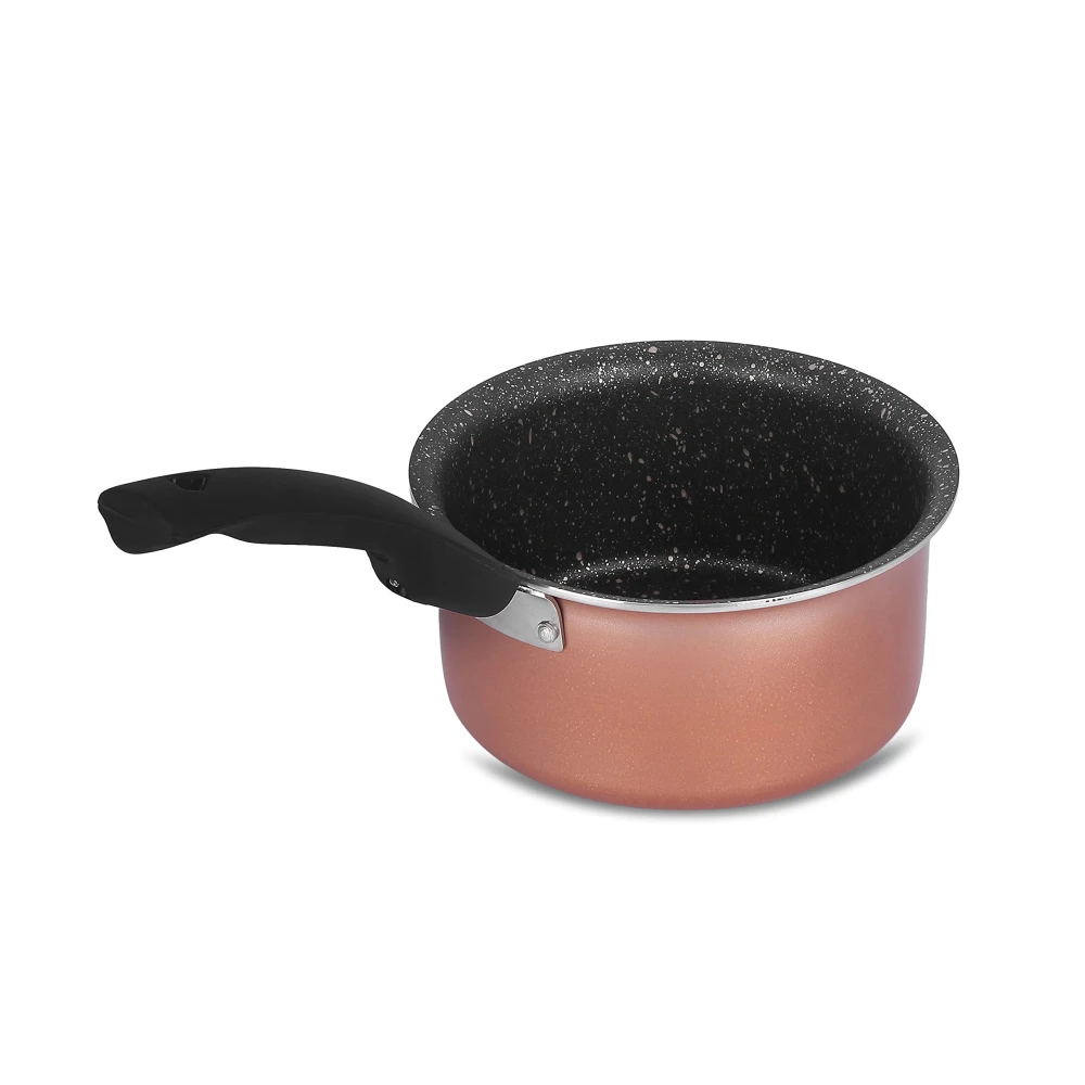 Palomino Aluminium Sauce Pan | Heavy Duty Non-Stick Sauce Pan | Cookware with Bakelite Handle (16 CM(IB))
