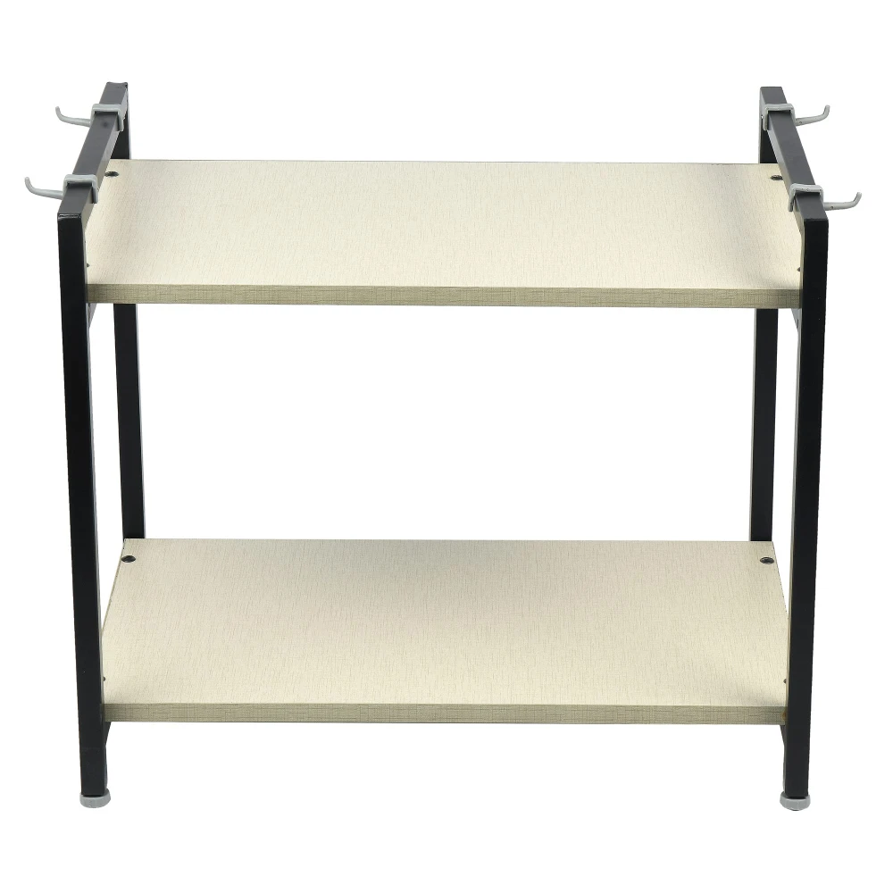Palomino Iron Microwave Oven Rack/Kitchen Storage Shelf for Home, Office, Printer Desk Containers (White)