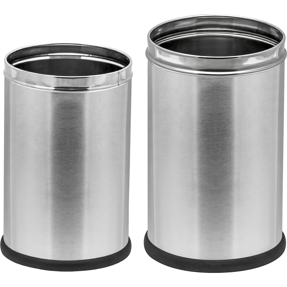 Palomino Stainless Steel Plain Dustbin Waste bin Trash Bin Steel Dustbin Garbage Bin Steel Dustbin (Capacity 7 liters & 11 liters) (Silver)