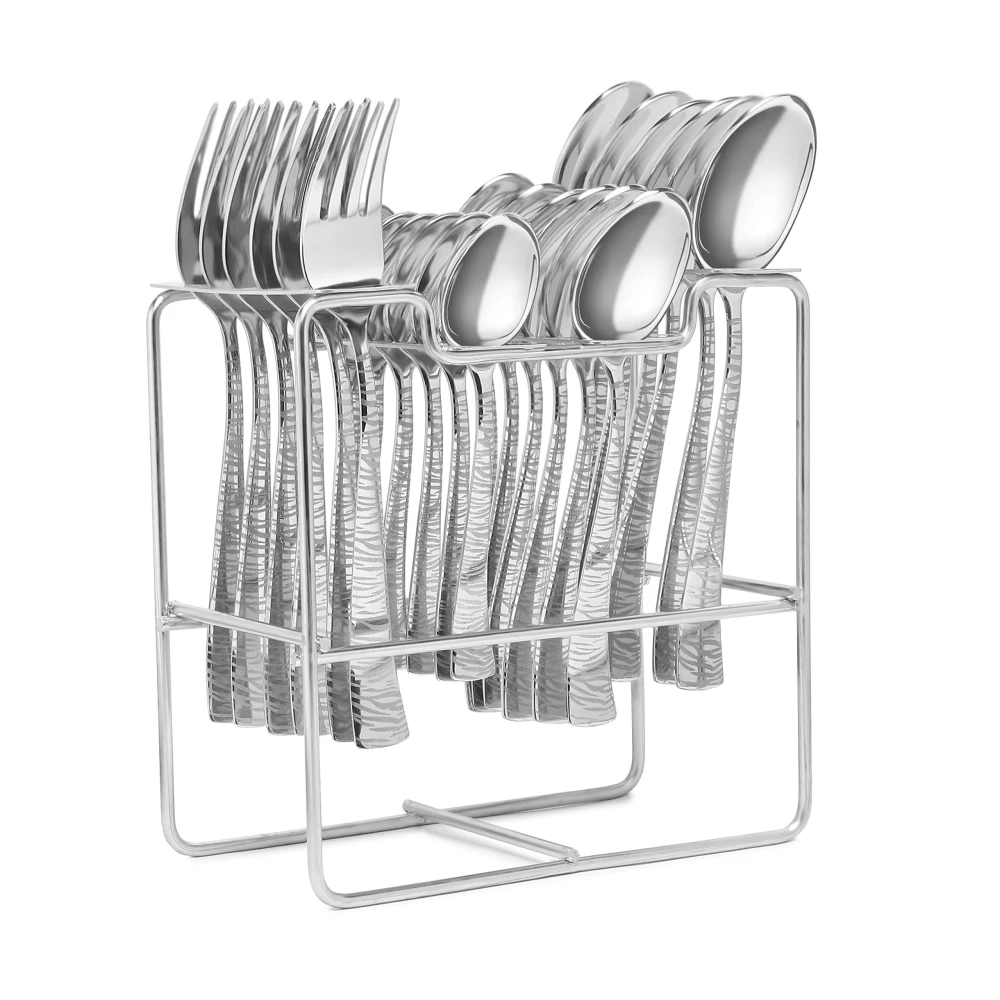 Palomino Stainless Steel Spoon Stand Stainless Steel Cutlery Set (Pack of 25)