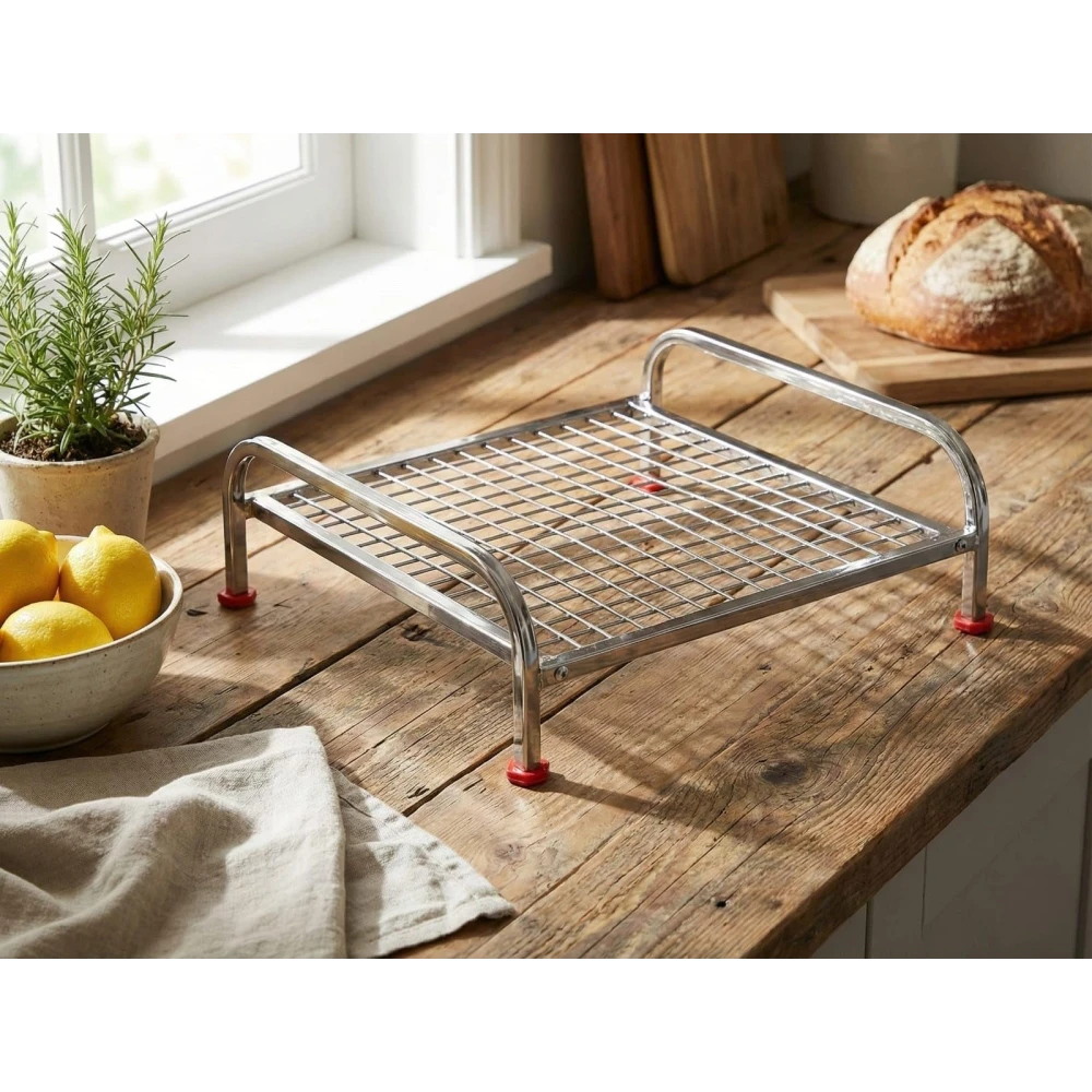 Palomino Heavy-Duty Stainless Steel Shelf | Countertop Storage Organizer for Induction Cooktop, Office Supplies, & Toiletries Organizer