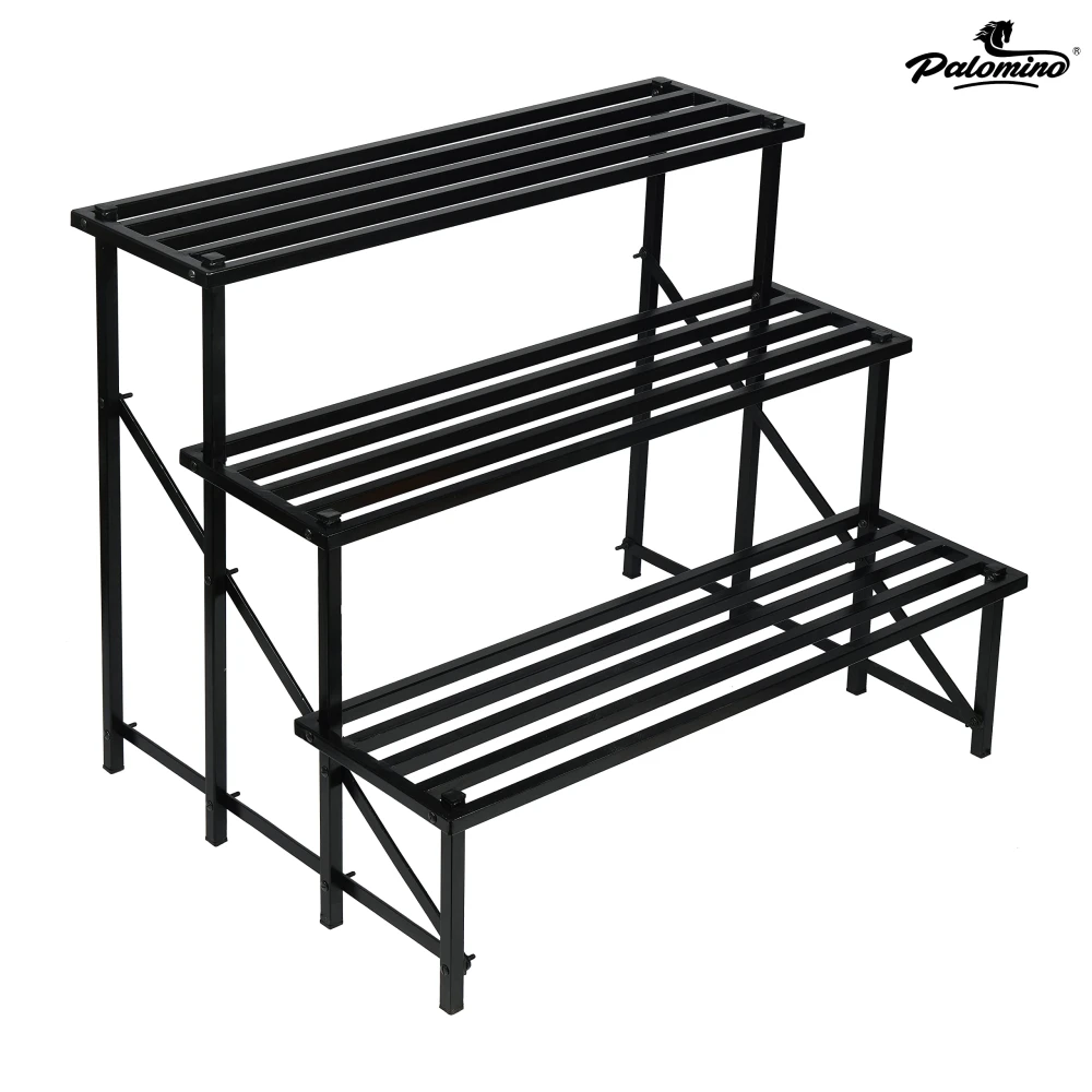 Palomino Indoor/Outdoor Flower Pot Stand Plant Stand Gamla Stand Pot Stand for Home 1000MM Plant Container Set 3 Step (Metal)