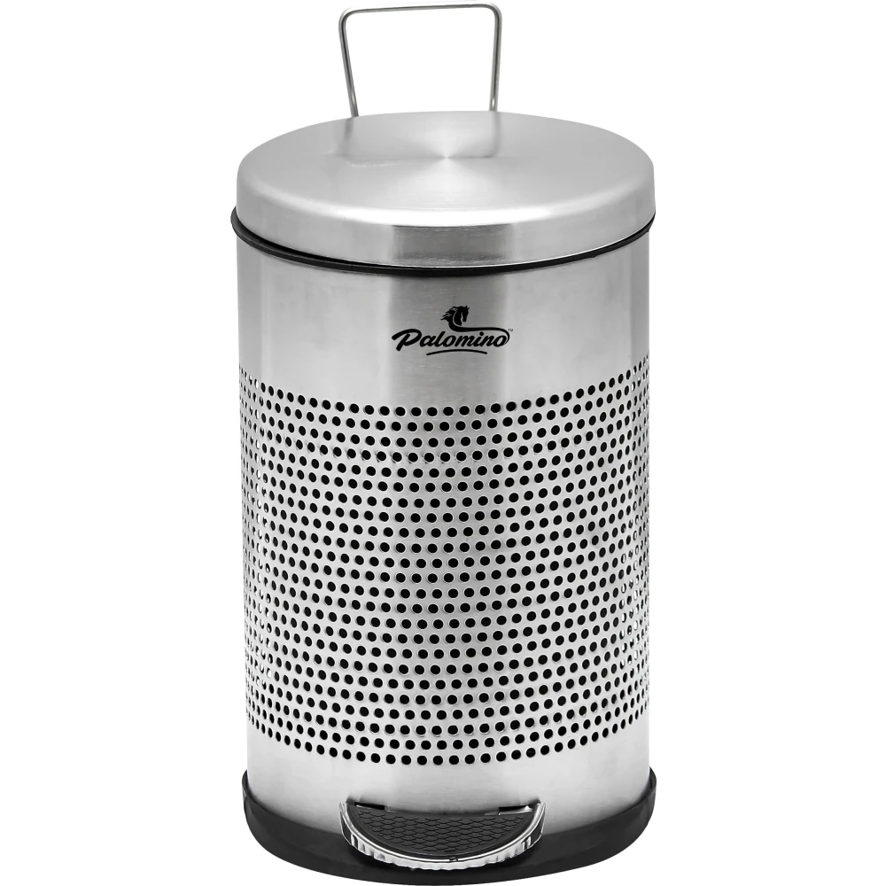 Palomino Stainless Steel Plain Dustbin Waste Bin Trash Bin Garbage Bin Steel Dustbin Steel Dustbin with Removable Bucket