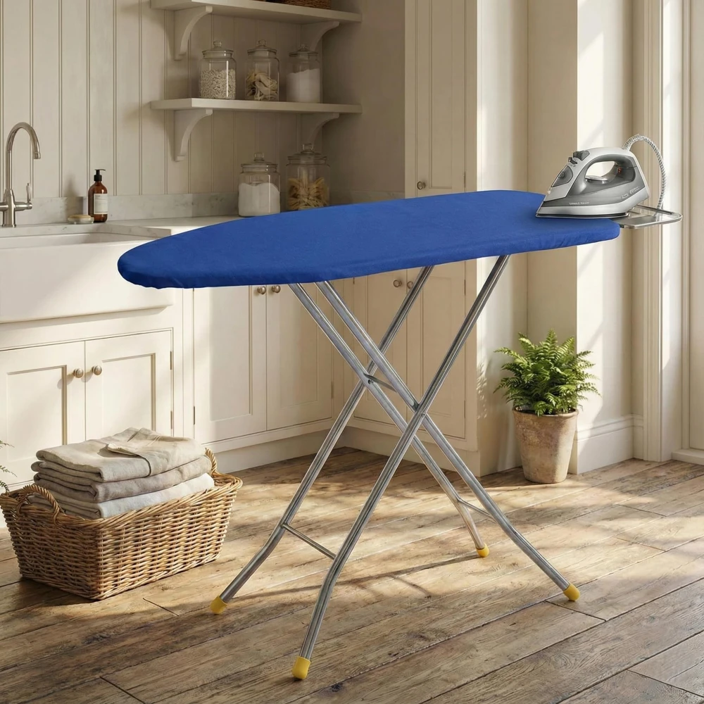 PALOMINO Deluxe Ironing Board for Home: Sturdy, Multi-Function Design with Vibrant Cover & Built-in Iron Holder - Perfect for Indian Households (Multi-Color)