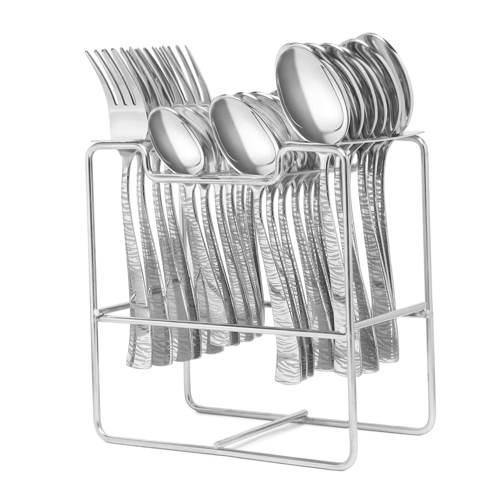 Palomino Stainless Steel Spoon Stand Stainless Steel Cutlery Set (Pack of 25)