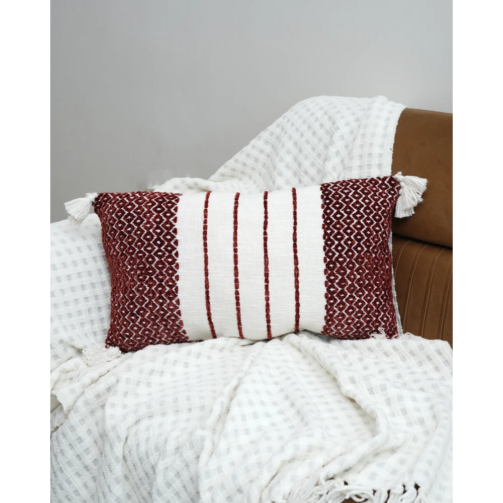 Rectangular Cotton Cushion Cover 14x24 Inch (36x60 cm) Set of 2