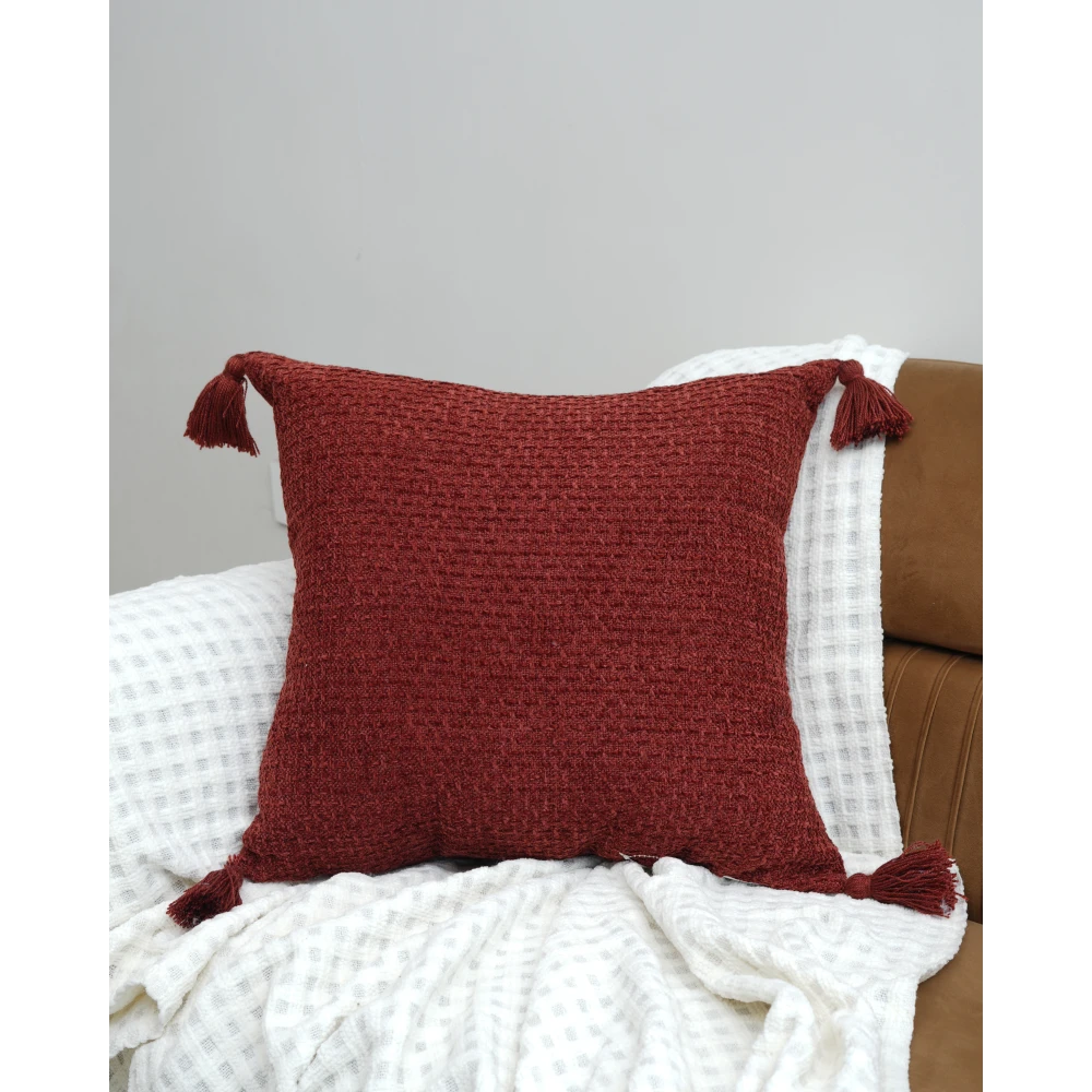 Square Cotton Cushion Cover 22x22 Inch (55x55 cm) Set of 2 for Sofa