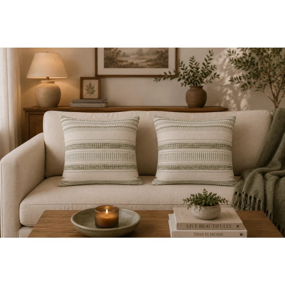 Pure Cotton Cushion Cover 21x21 Inch (52x52 cm) Set of 2 Pieces