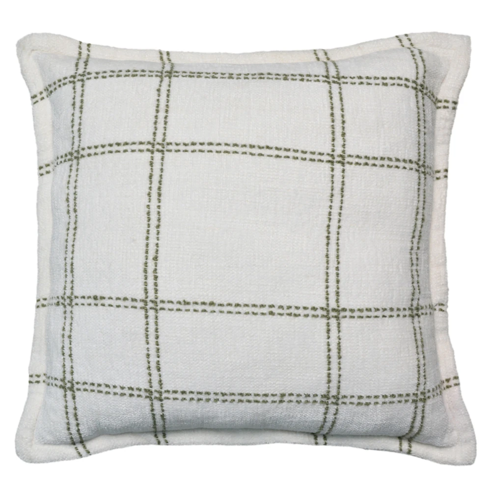 Elegant Square Cushion Cover 22x22 Inch (55x55 cm) Set of 2 in Pure Cotton