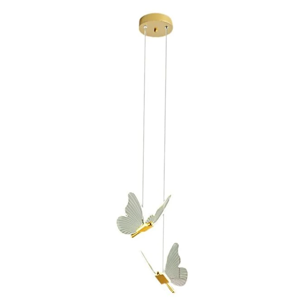 SHRI MAHAL ANTIQUES Light Luxury Butterfly Acrylic Pendant Light Bedroom Decor Living Room Dining Room Hall Decorative