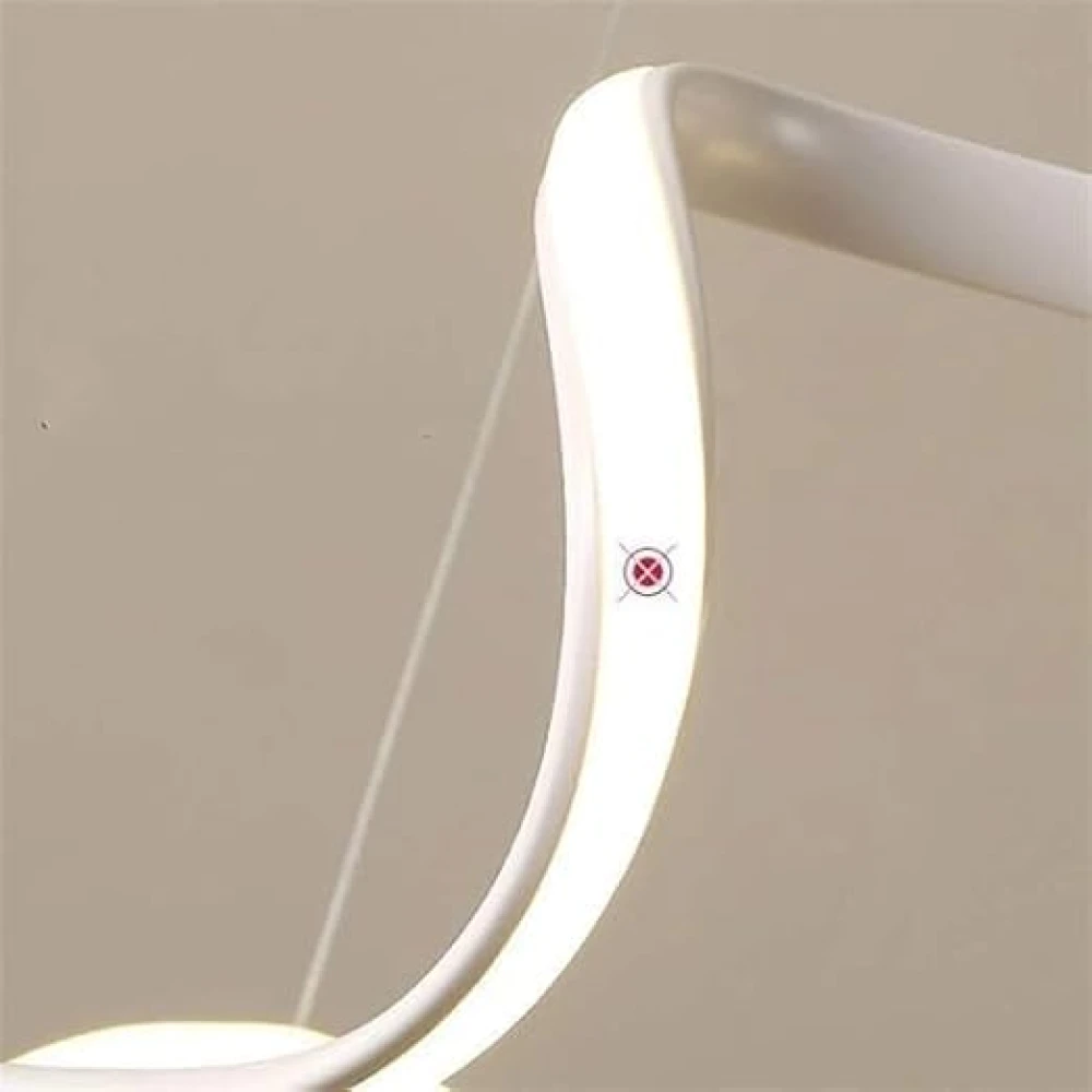 SHRI MAHAL ANTIQUES Thricolor Irregular Shape 3LED + Aluminum Dining Room Living Room Special Ceiling Light Ceiling Light (Gold)