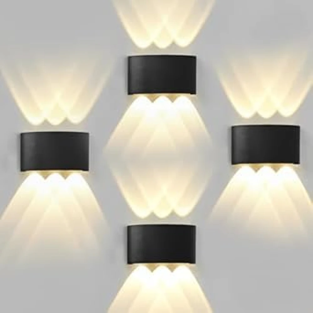 6W Waterproof Led Wall Light for Home Decoration – Up Down 2-Way LED Wall Lamp | IP65 Outdoor Fancy Wall Lights for Balcony,Gate,Elevation,Garden,Patio | Decorative Wall Mount Light -Pack of 4