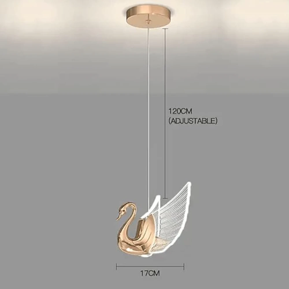 PRMOAGEN Decorative Swan Hanging Pendant Light for Bedroom, Living Room, Cafe, Kitchen Island, Balcony with Inbuld LED Chip- Pack of 3