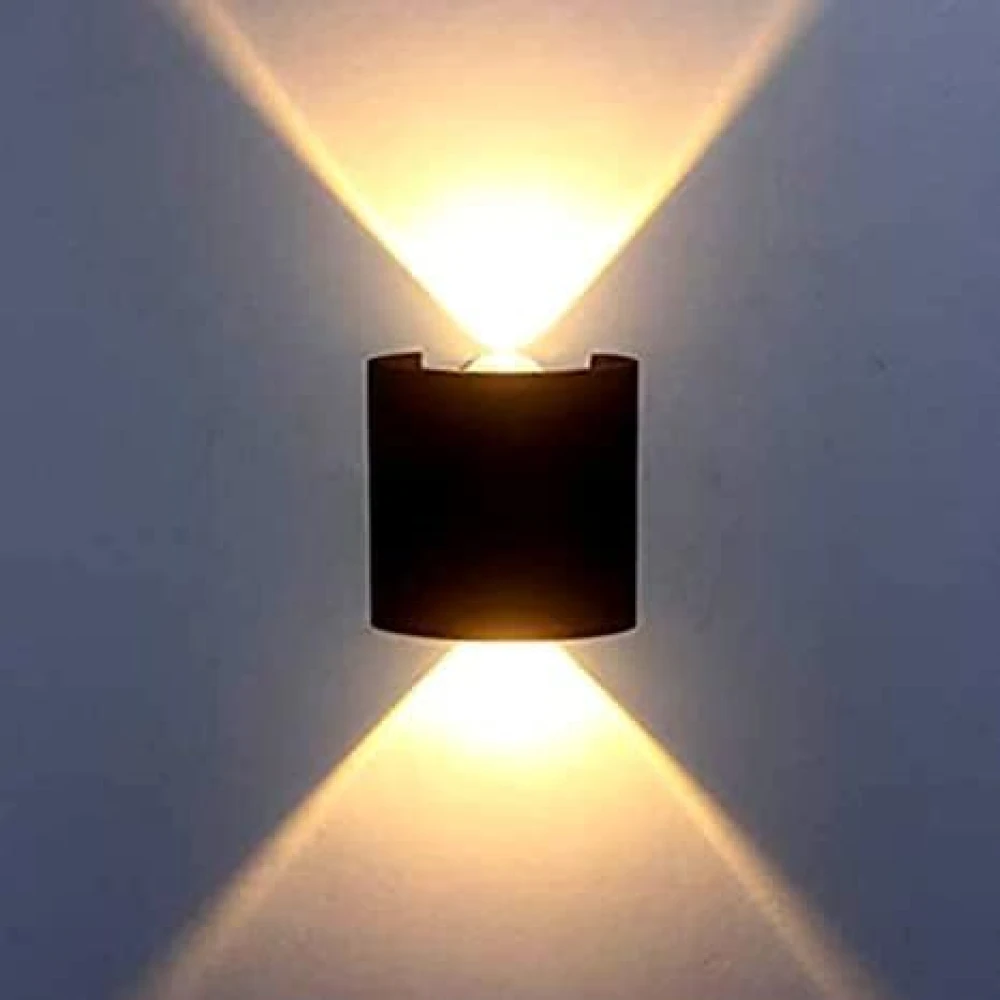 PRMOAGEN Metal 2 Watts 2 Ray Oval Warm White Color Up Down Led Outdoor Indoor Ip65 Exterior Wall Step Light Fixture Waterproof Lamp