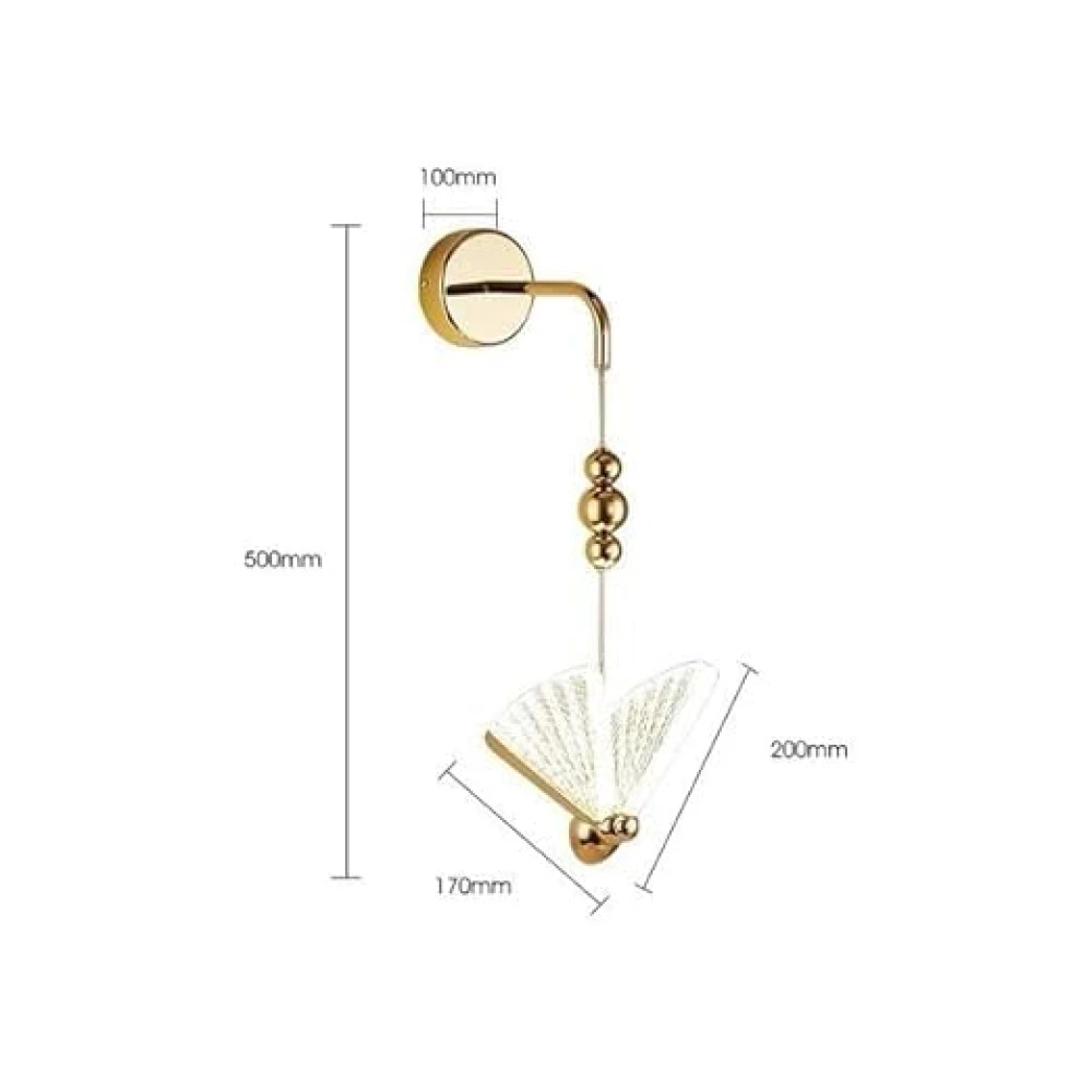SHRI MAHAL ANTIQUES Modern Wall-Mounted Brass Ball and Glass Shade Decorative Sconce Lamp