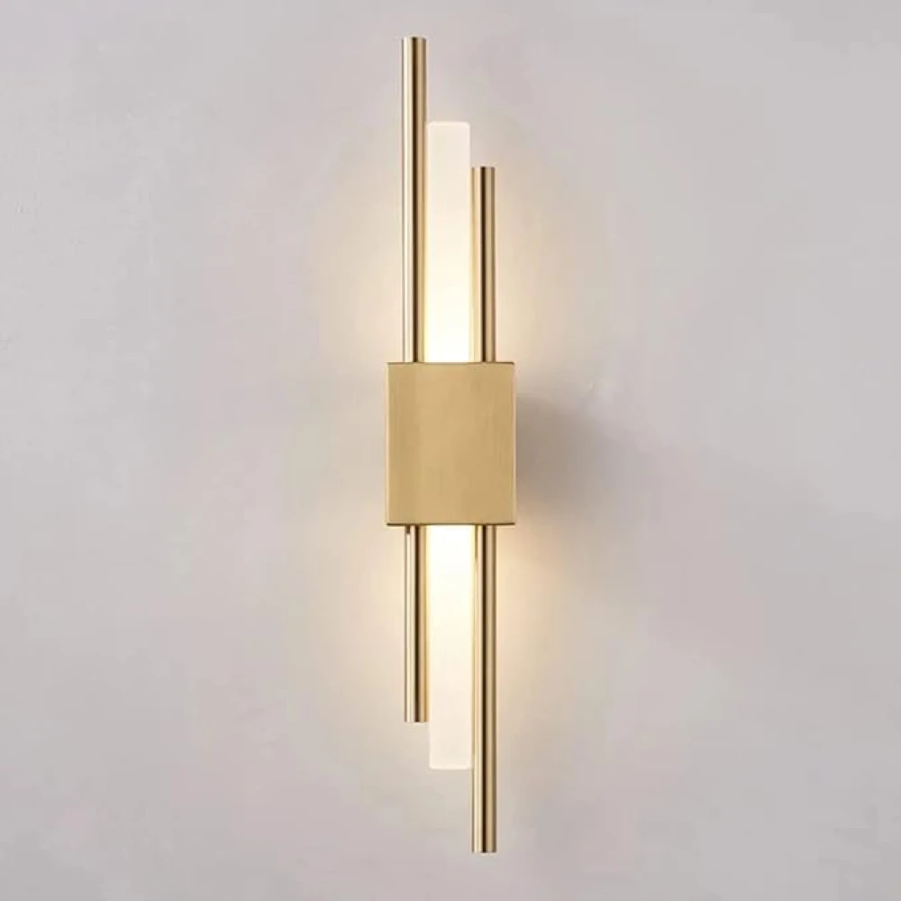 PRMOAGEN Post- led Wall lamp Scandinavian Dressing Table lamp Bedroom Bedside Gold Wall Lights Simple Luxury Long bar Sconce