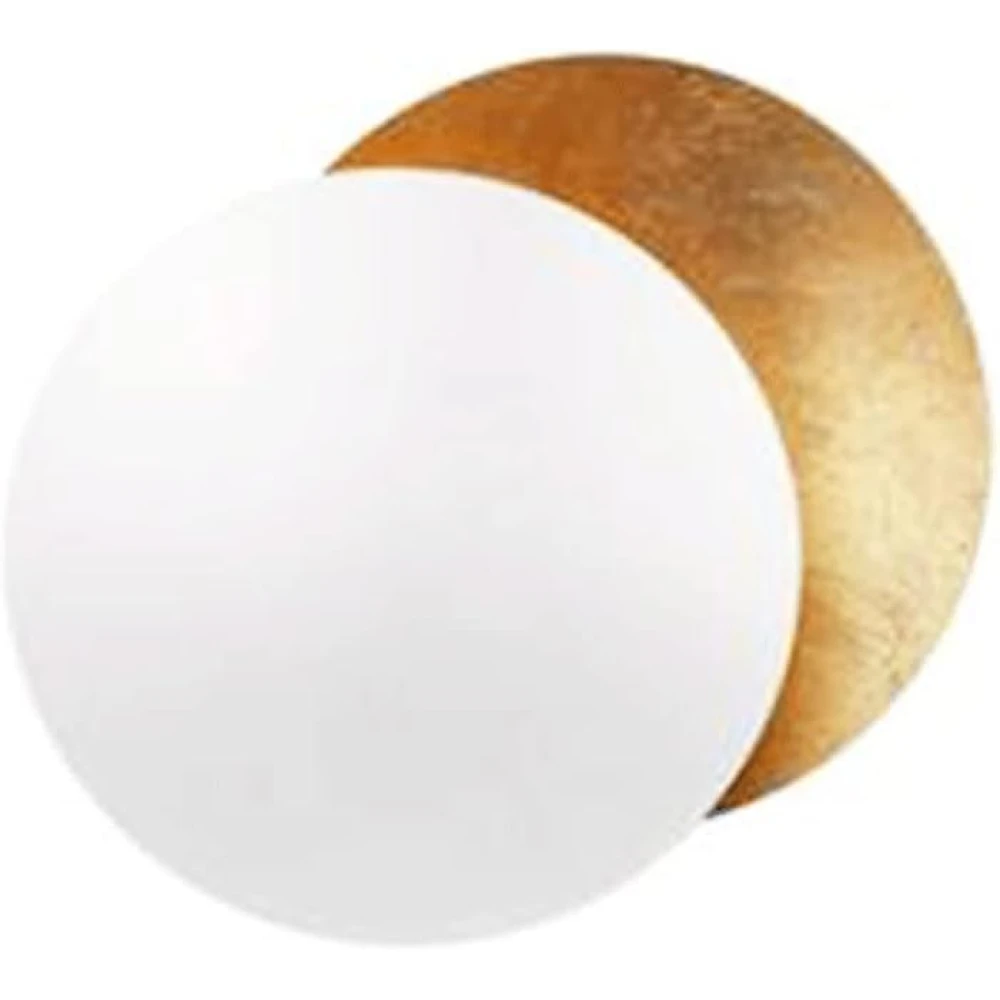 SHRI MAHAL ANTIQUES Indoor Wall Light Round Gold Copper Living Room Creative Moon Concept Solar Eclipse Wall Lamp Nordic Aisle Stairs Bedroom Bedside Sconces Hallway Corridor Lighting, 25cm