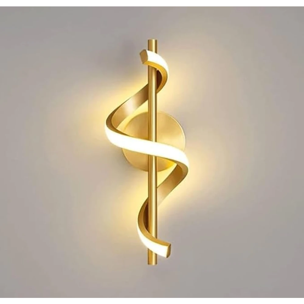 Spiral Gold LED Wall Lamp for Living Room/Bedroom Hall Decorative