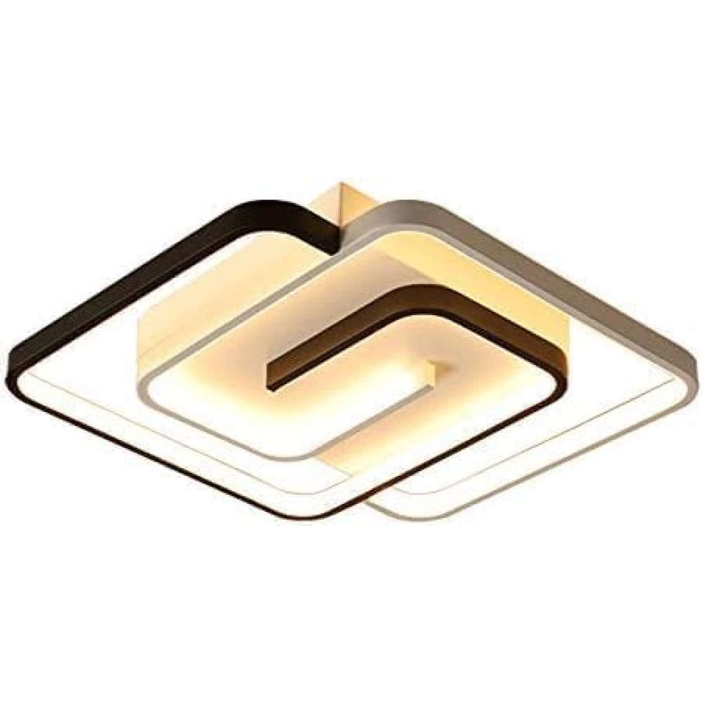 SHRI MAHAL ANTIQUES LED, apparecchi di Illuminazione a LED a 3 Temperature di Colore Lampada da soffitto in Bianco e Nero Adatta per Incasso in Camera da Letto with Remote Controll
