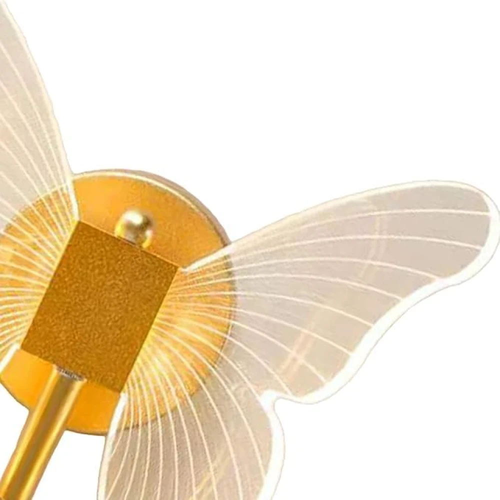 SHRI MAHAL ANTIQUES Led Butterfly Wall Lamp Wall Sconce Light Fixture Loft Butterfly Wall Lights Warm Light