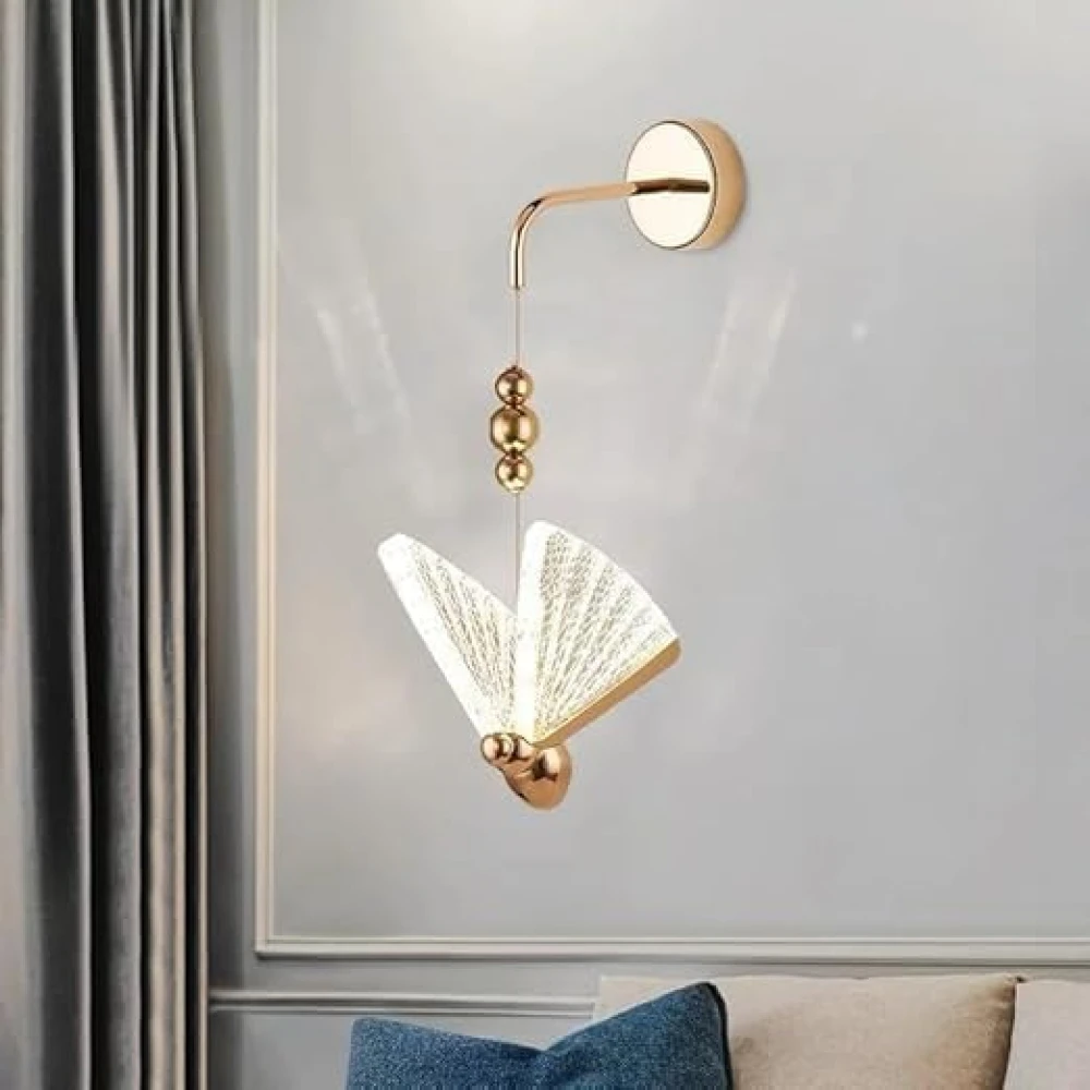 SHRI MAHAL ANTIQUES Modern Wall-Mounted Brass Ball and Glass Shade Decorative Sconce Lamp