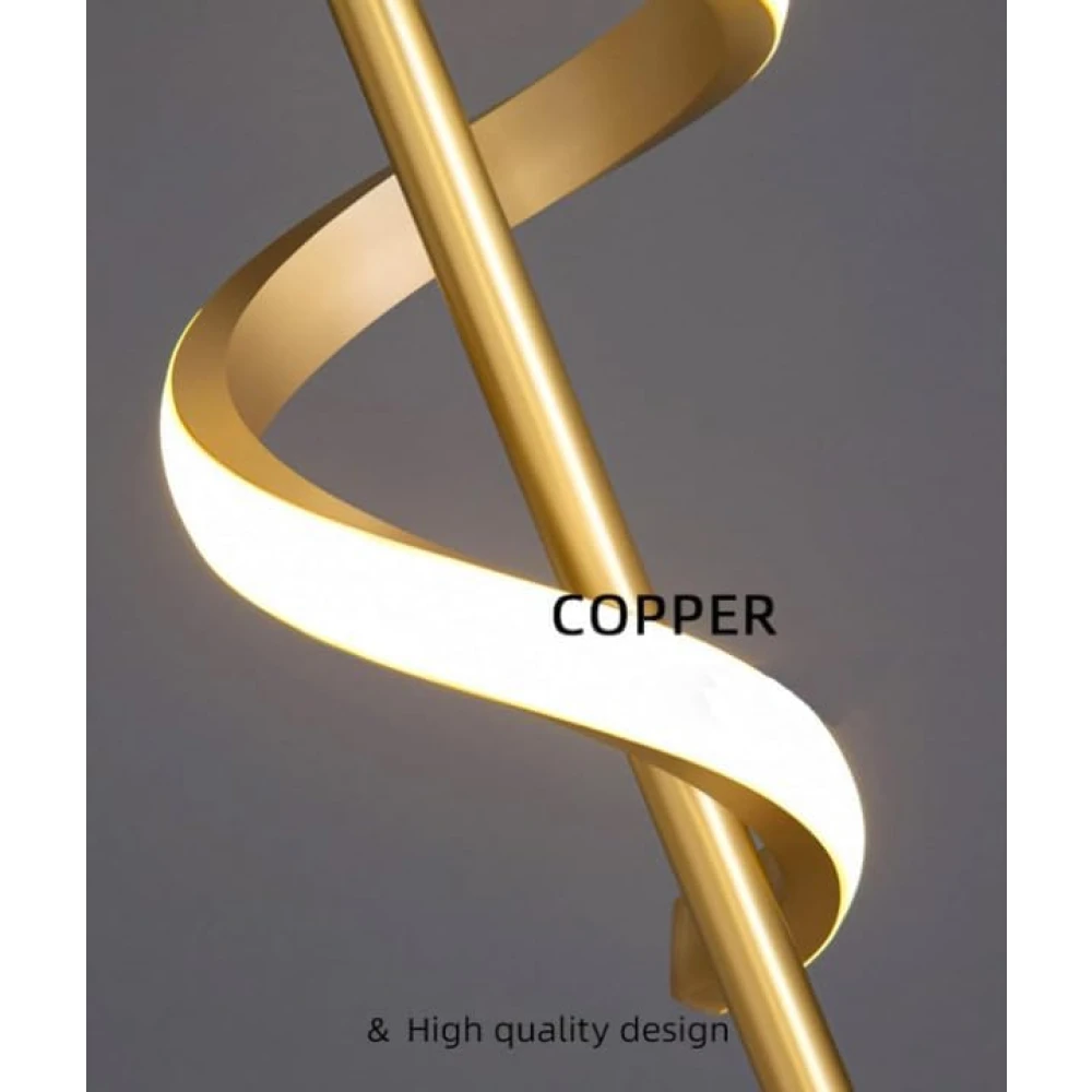 Spiral Gold LED Wall Lamp for Living Room/Bedroom Hall Decorative