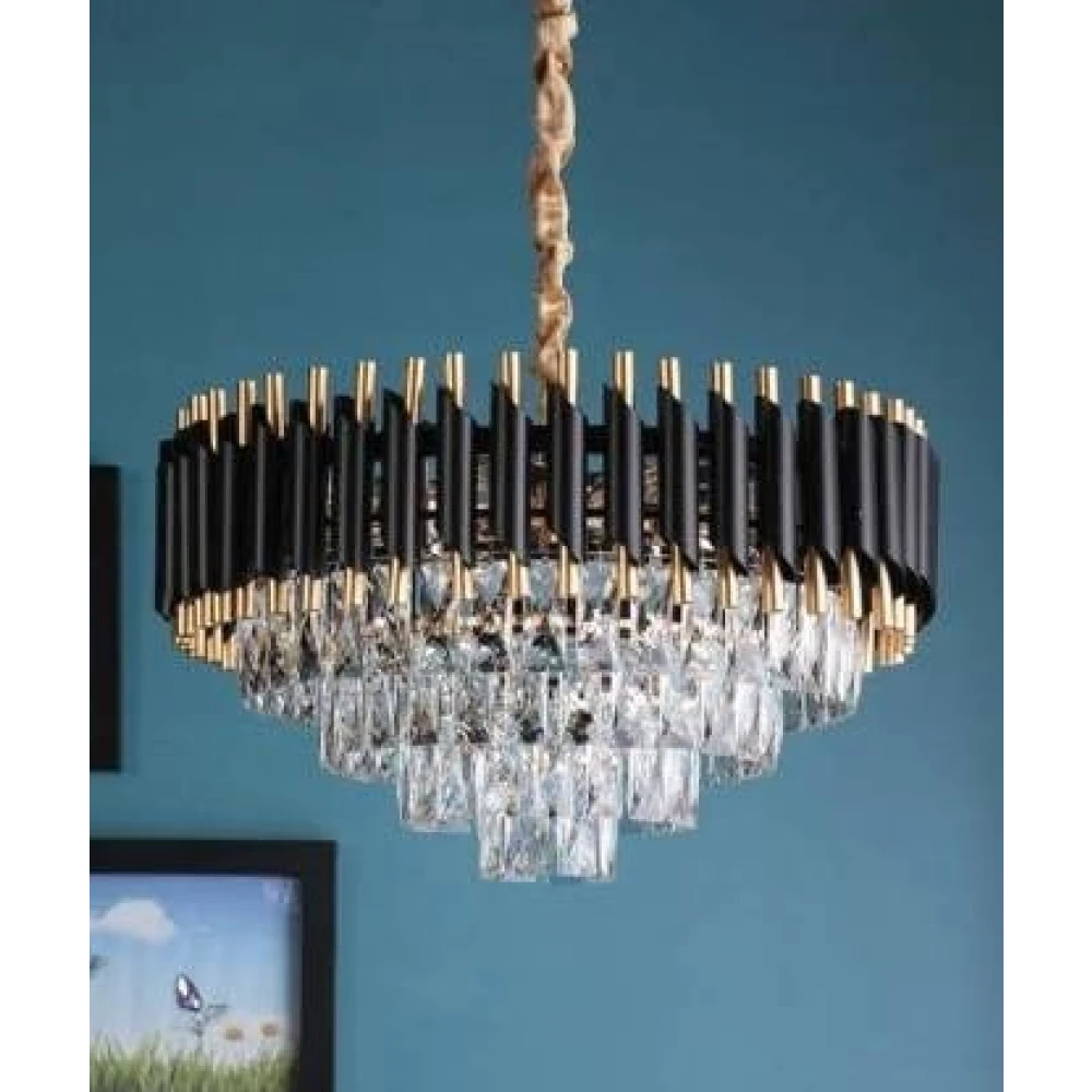 500 MM Black Mamra Crystal Chandelier Light for Living Room Bed Room Hall BZ_PA_CL 3003