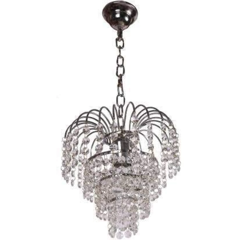 SHRI MAHAL ANTIQUES® AS Four K/9 Crystal LED Chandelier Small Size Gold Finish Hanging Light