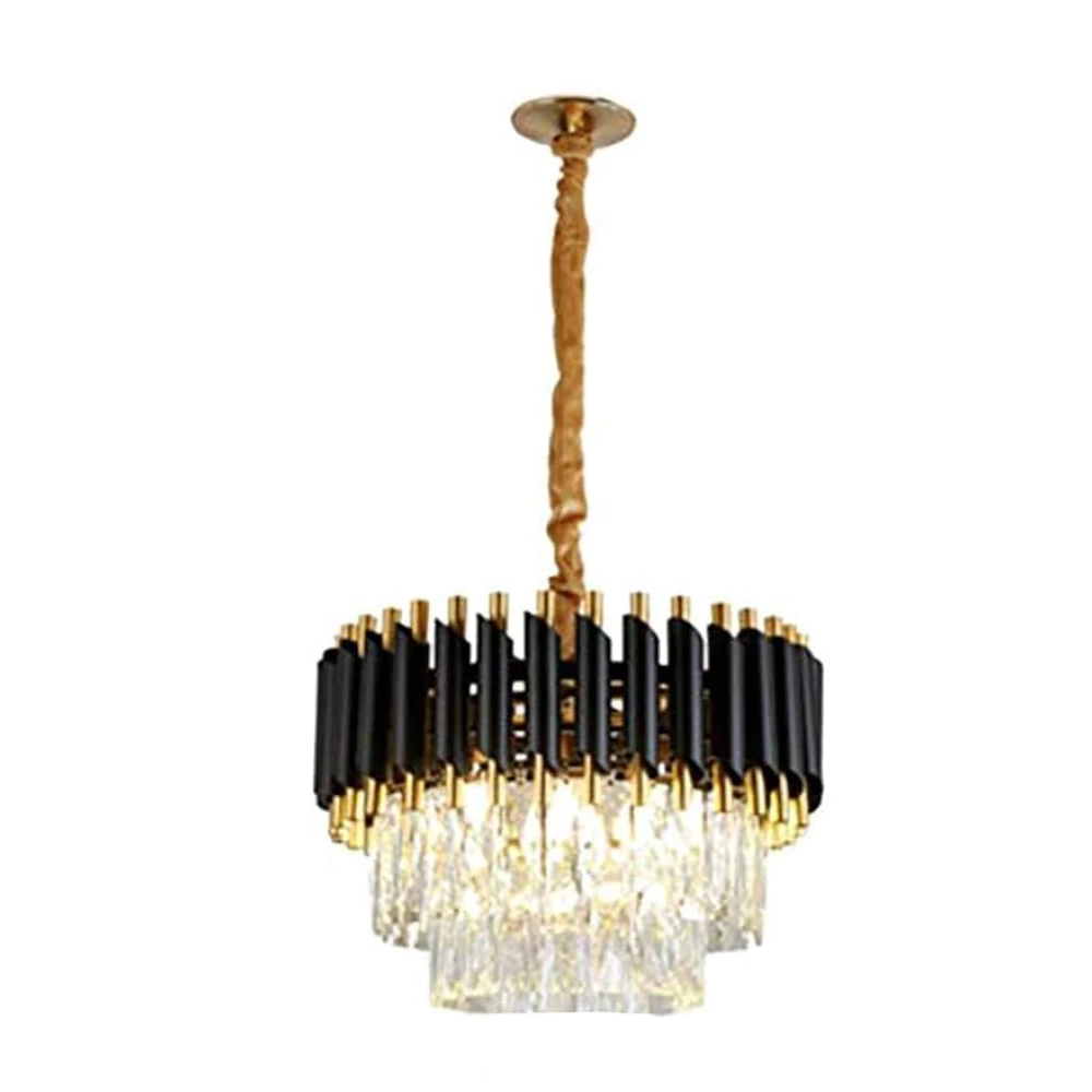 300 MM Crystal Small Size Jhumar Ceiling Light for Living Room/Hall/Bed Room Chandelier Ceiling Lamp (PAld, Black) BZ_PA_CL 3028