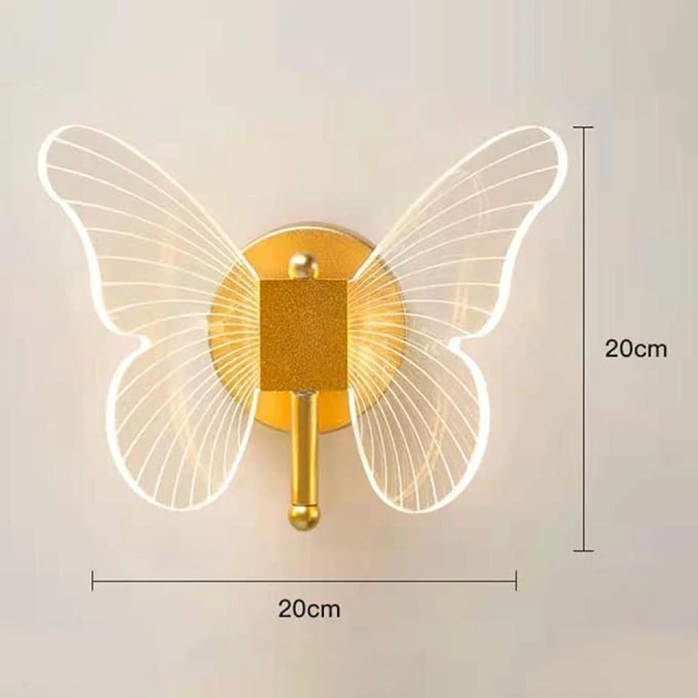 SHRI MAHAL ANTIQUES Led Butterfly Wall Lamp Wall Sconce Light Fixture Loft Butterfly Wall Lights Warm Light