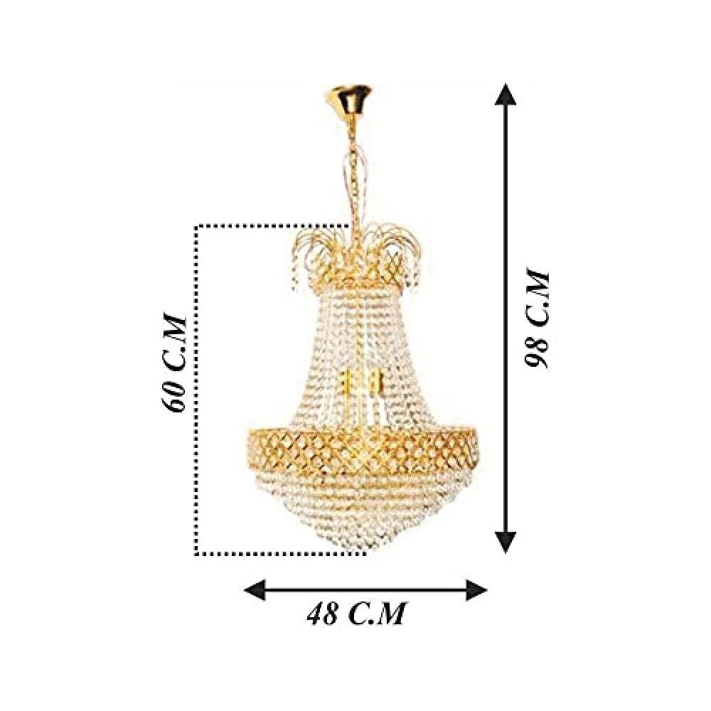 PRMOAGEN® LED Crystal Ceiling Lamp jHHOMAR Chandelier Chandelier Ceiling Lamp PCL 1654/1100 300mm Glass Crystal Big Size Jhhomar Lamp Ceiling Light for Living Room/Hall/Bed Room etc. Chandelier Ceiling