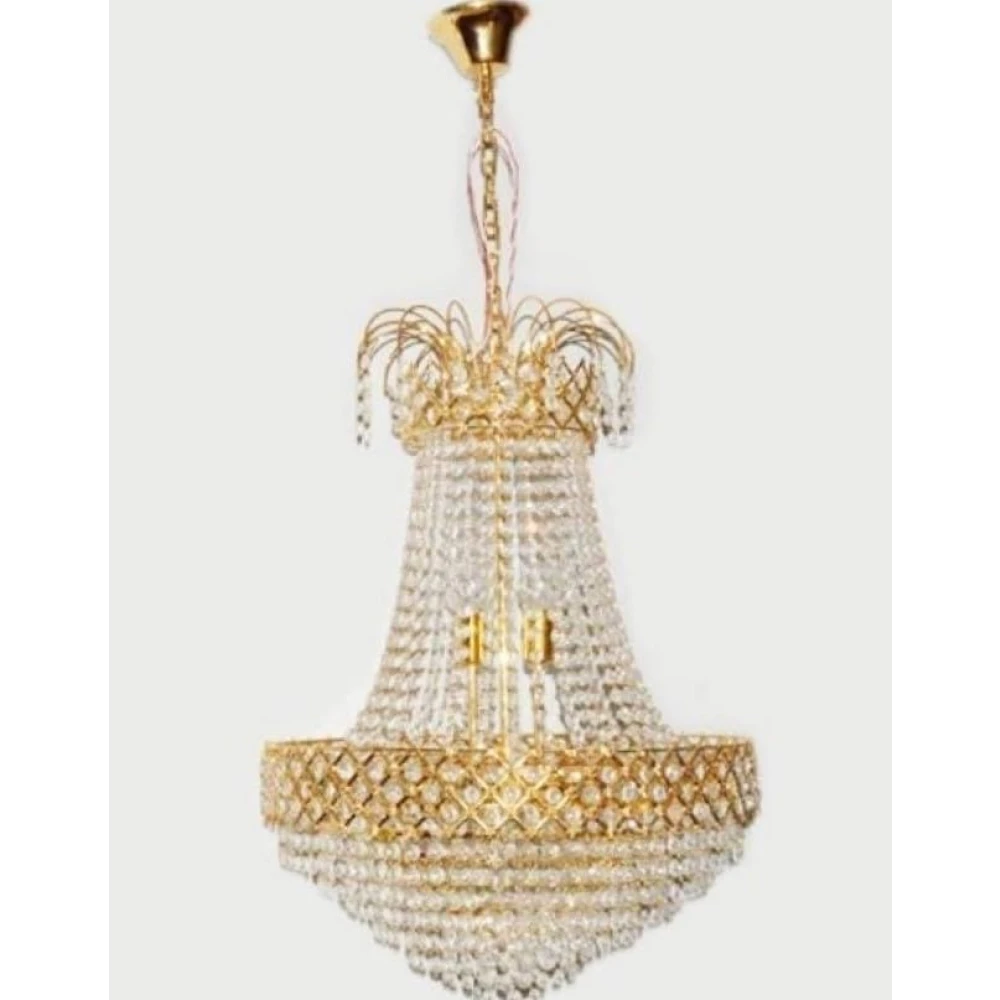 SHRI MAHAL ANTIQUES LED Crystal Big Size Jhumar Ceiling Light for Living Room Bed Room Hall